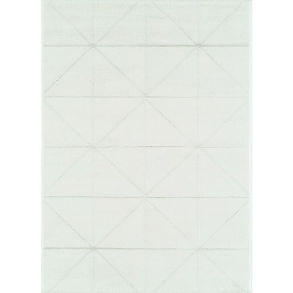 Mystique Rune White Oversize Rug 7'10" x 10'6"