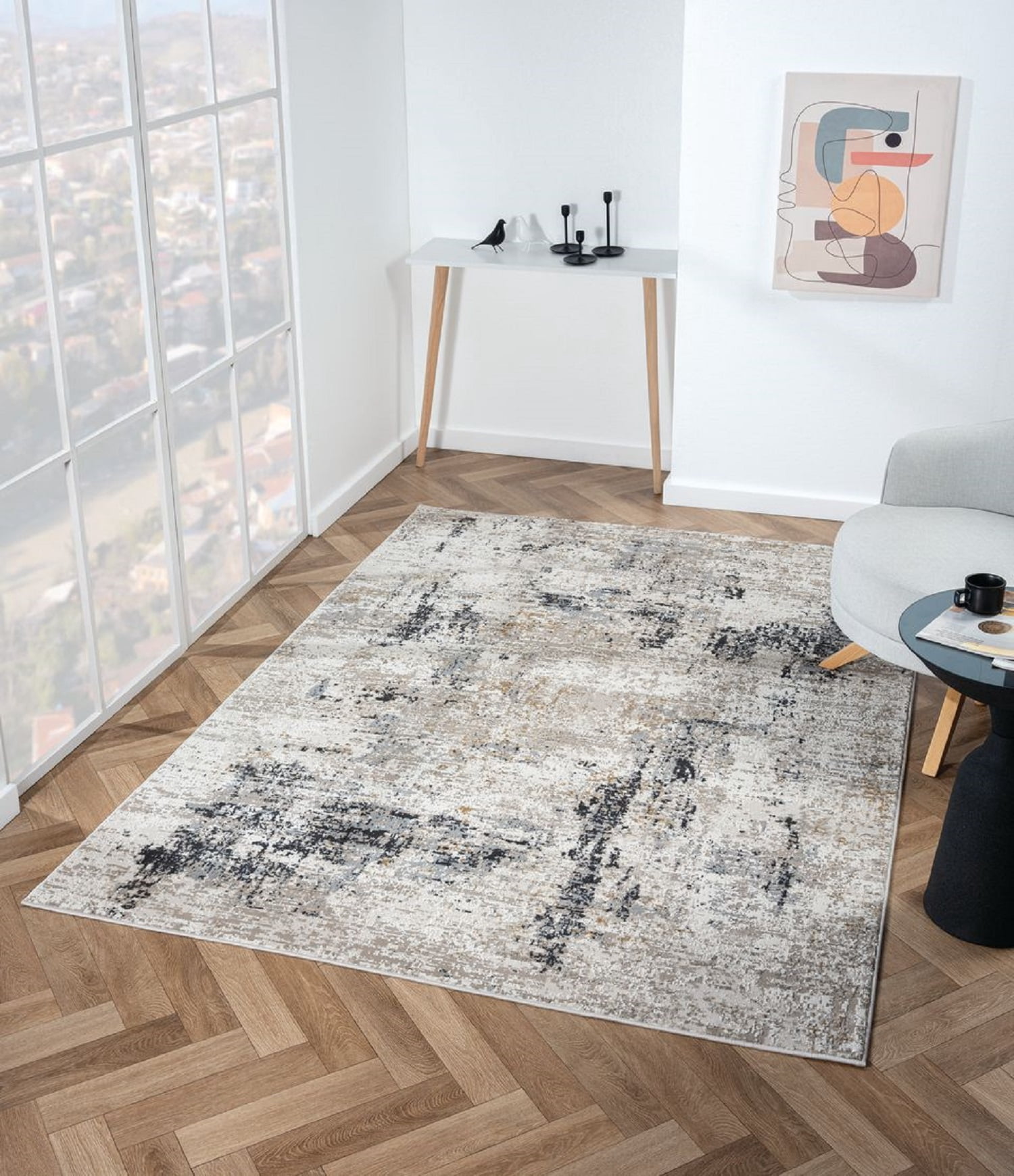 United Weavers Nelson Ambrose Modern Abstract Area Rug, Beige, 7'10" x 10'6"