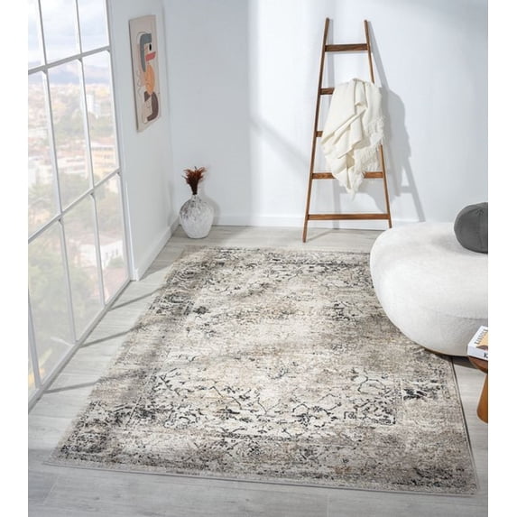 United Weavers Nelson Amos Transitional Medallion Accent Rug, Beige, 1'10" x 3'