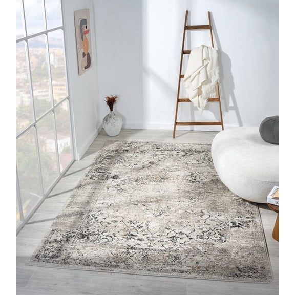 United Weavers Nelson Amos Transitional Medallion Accent Rug, Beige, 1'10" x 3'