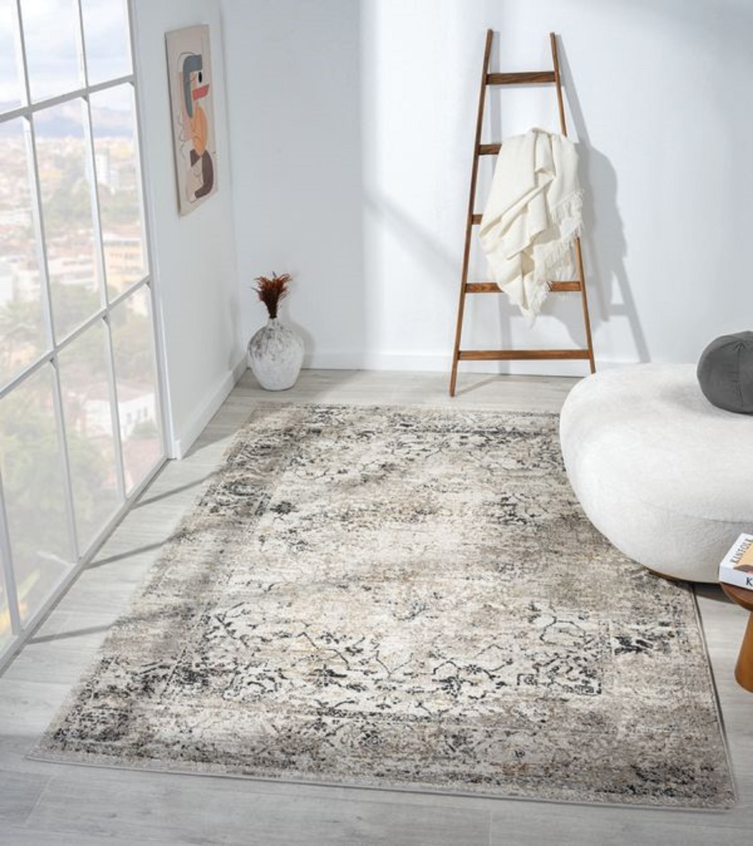 United Weavers Nelson Amos Transitional Medallion Area Rug, Beige, 9'10" X 13'2"