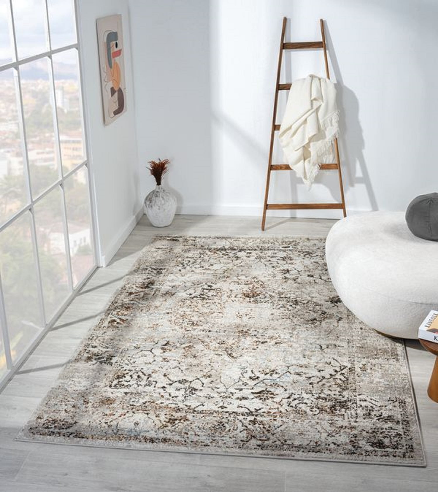 United Weavers Nelson Amos Transitional Medallion Runner Rug, Blue, 2'7" x 7'2"