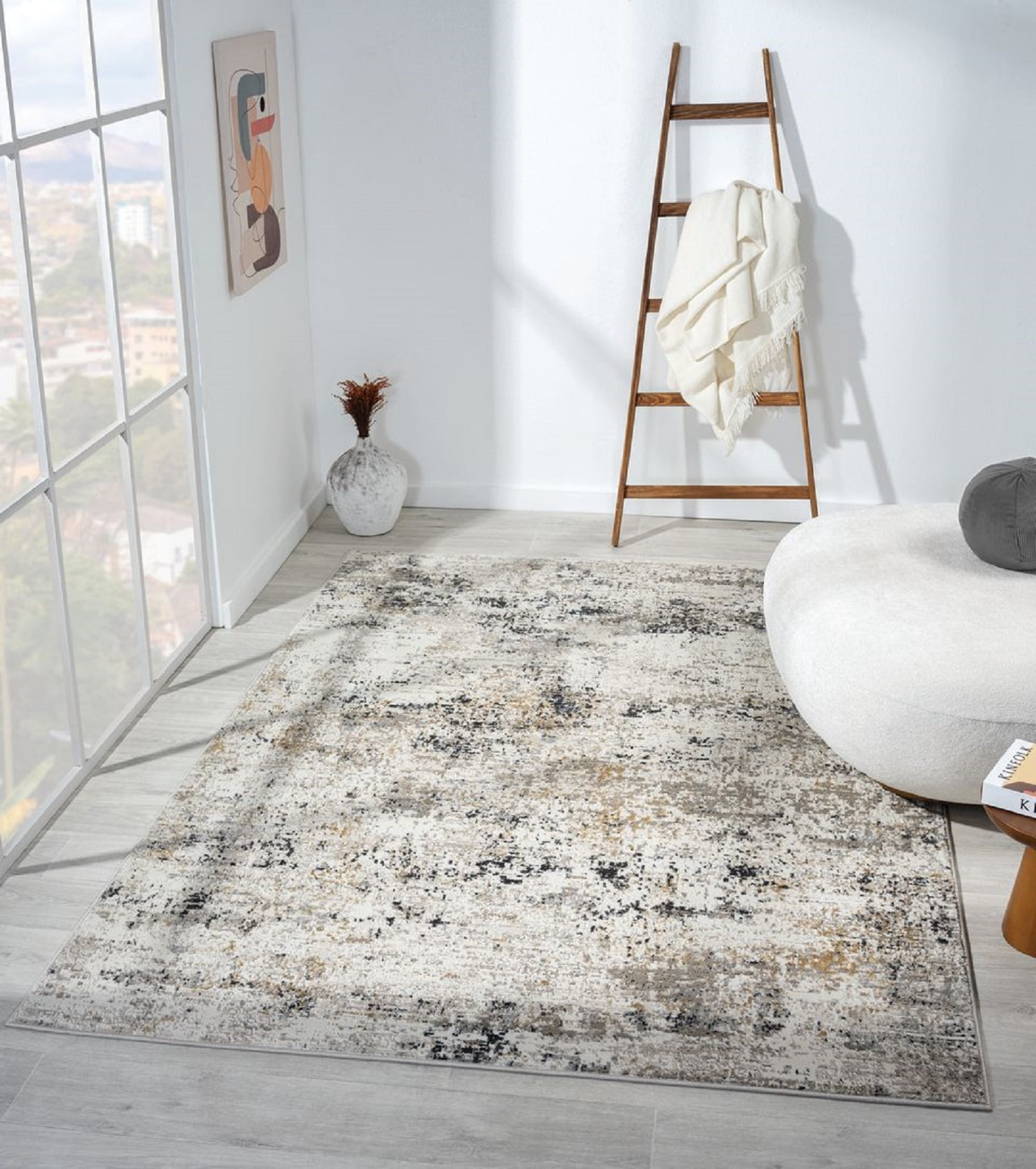 United Weavers Nelson Gerard Modern Abstract Area Rug, Beige, 5'3" x 7'2"