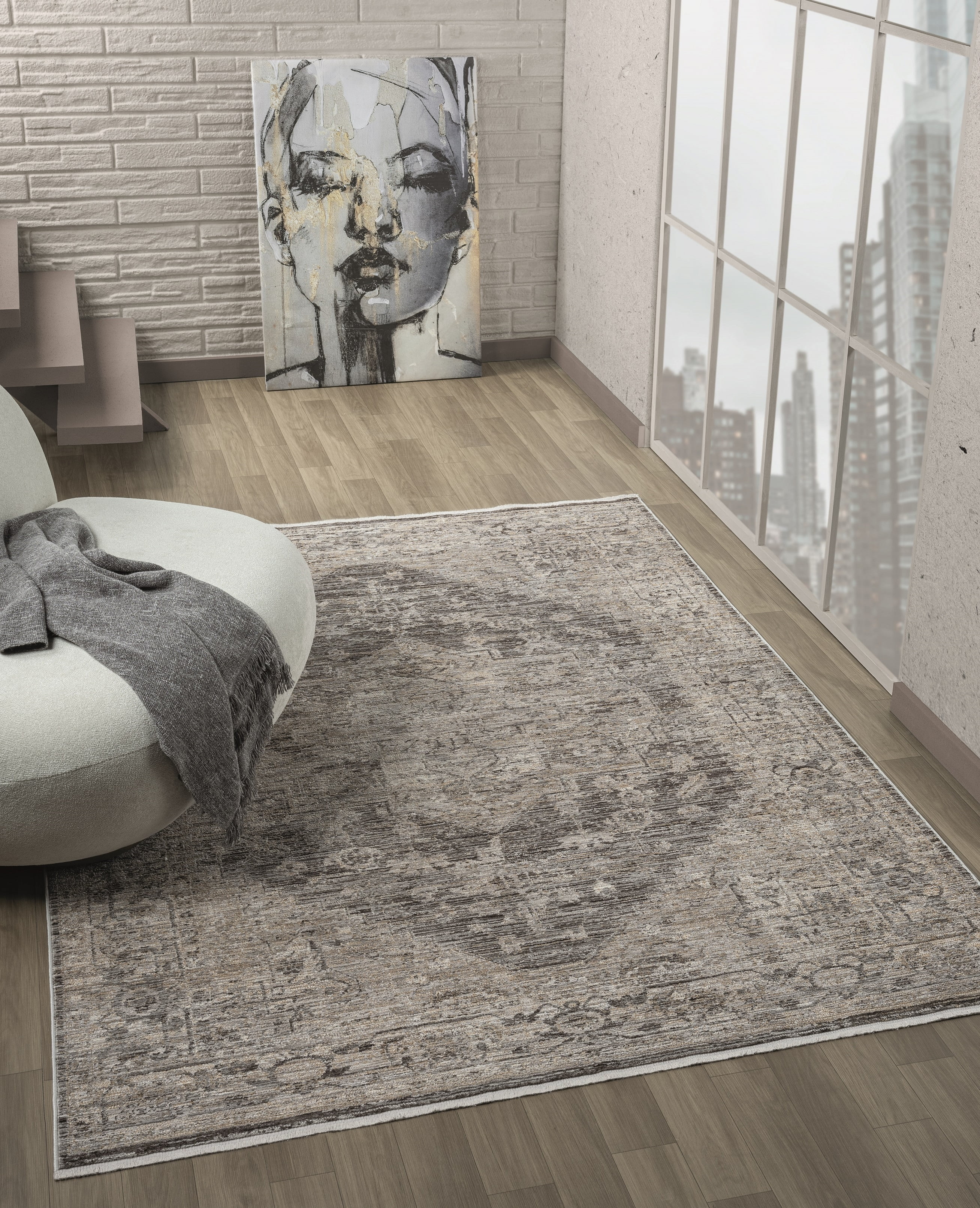 United Weavers Penley Ailani Transitional Border Area Rug, Brown, 7'10" x 10'6"
