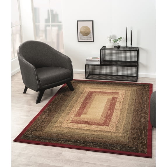 United Weavers Plateau Meadows Transitional Border Accent Rug, Red, 1'10" x 3'