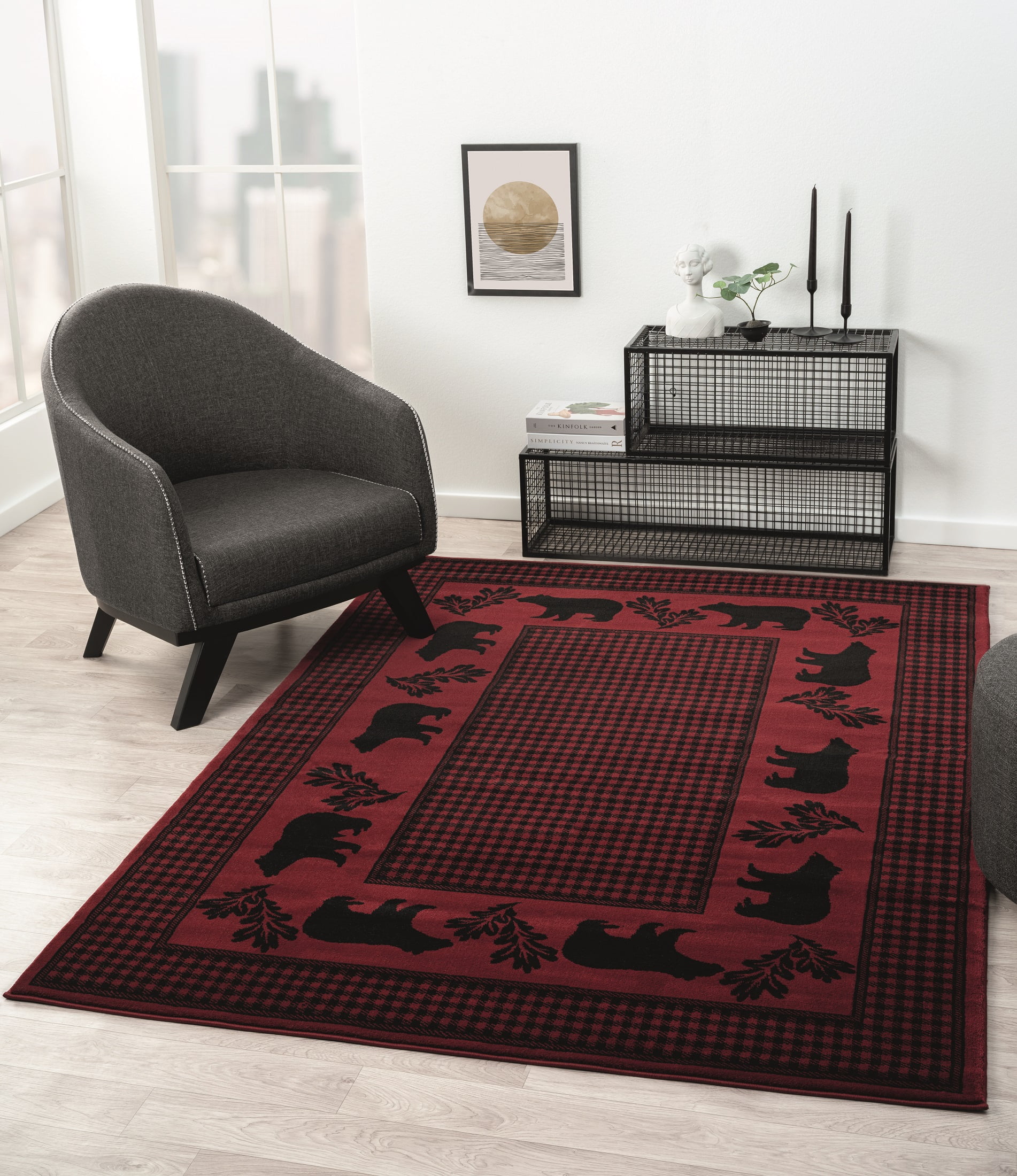 United Weavers Plateau Oakley Lodge Southwestern Runner Rug, Red, 2'7" x 7'2"