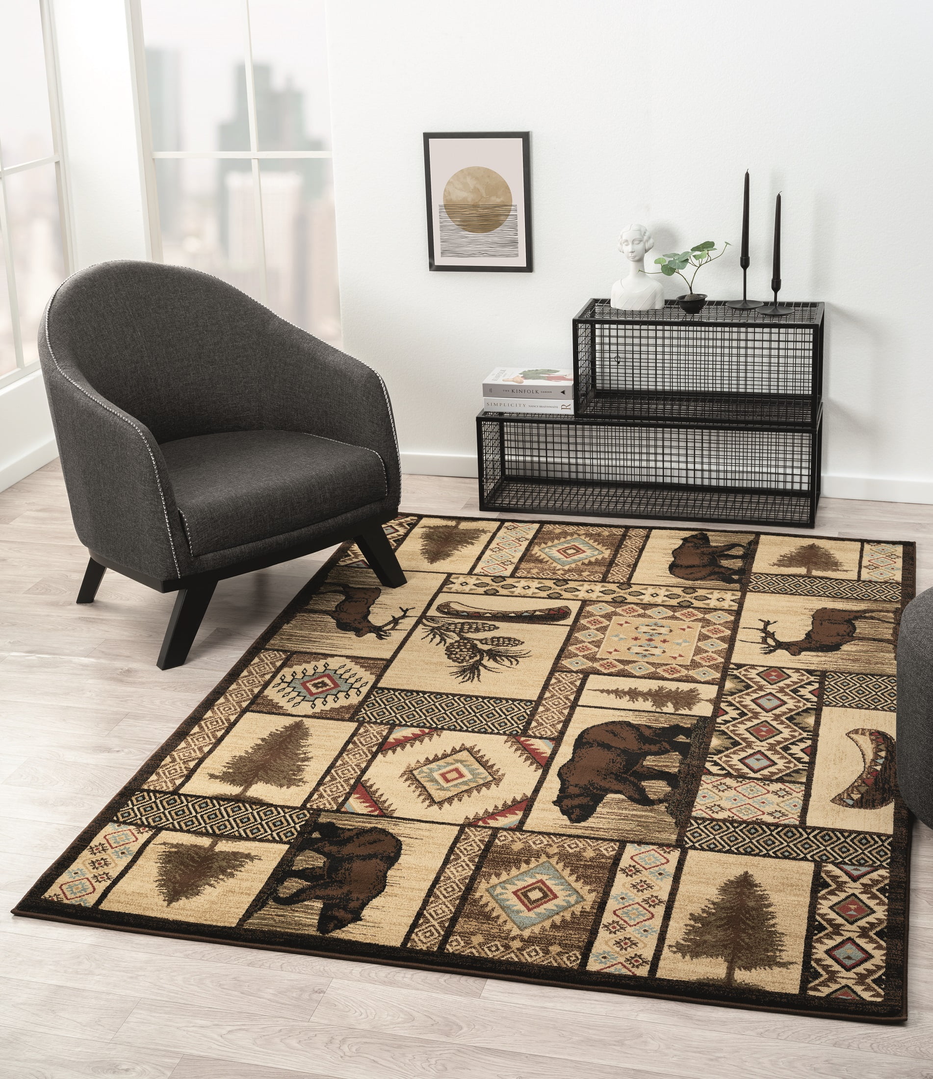United Weavers Plateau Uplands Lodge Nature Area Rug, Multi, 5'3" x 7'2"