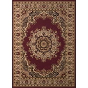United Weavers Plaza Felicity Accent Rug, Medallion Pattern, Burgundy, 1'11" X 3'3"