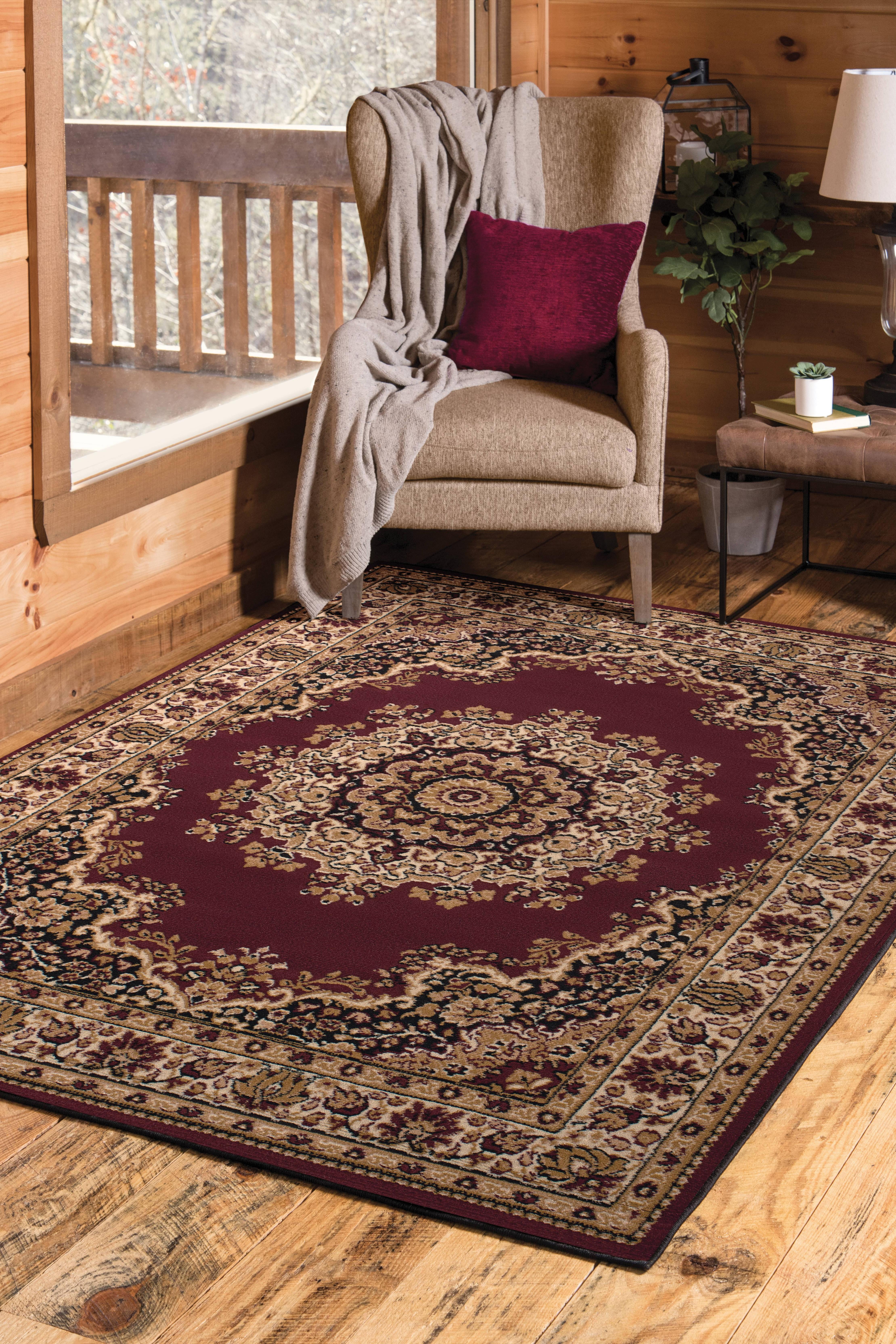 United Weavers Plaza Felicity Runner Rug, Medallion Pattern, Burgundy, 2'3 X 7'2"