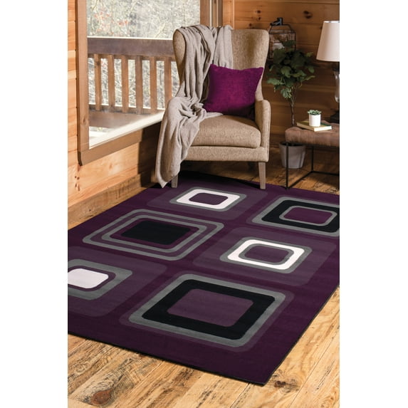 United Weavers Plaza Florence Runner Rug, Geometric Pattern, Lilac, 2'3 X 7'2"