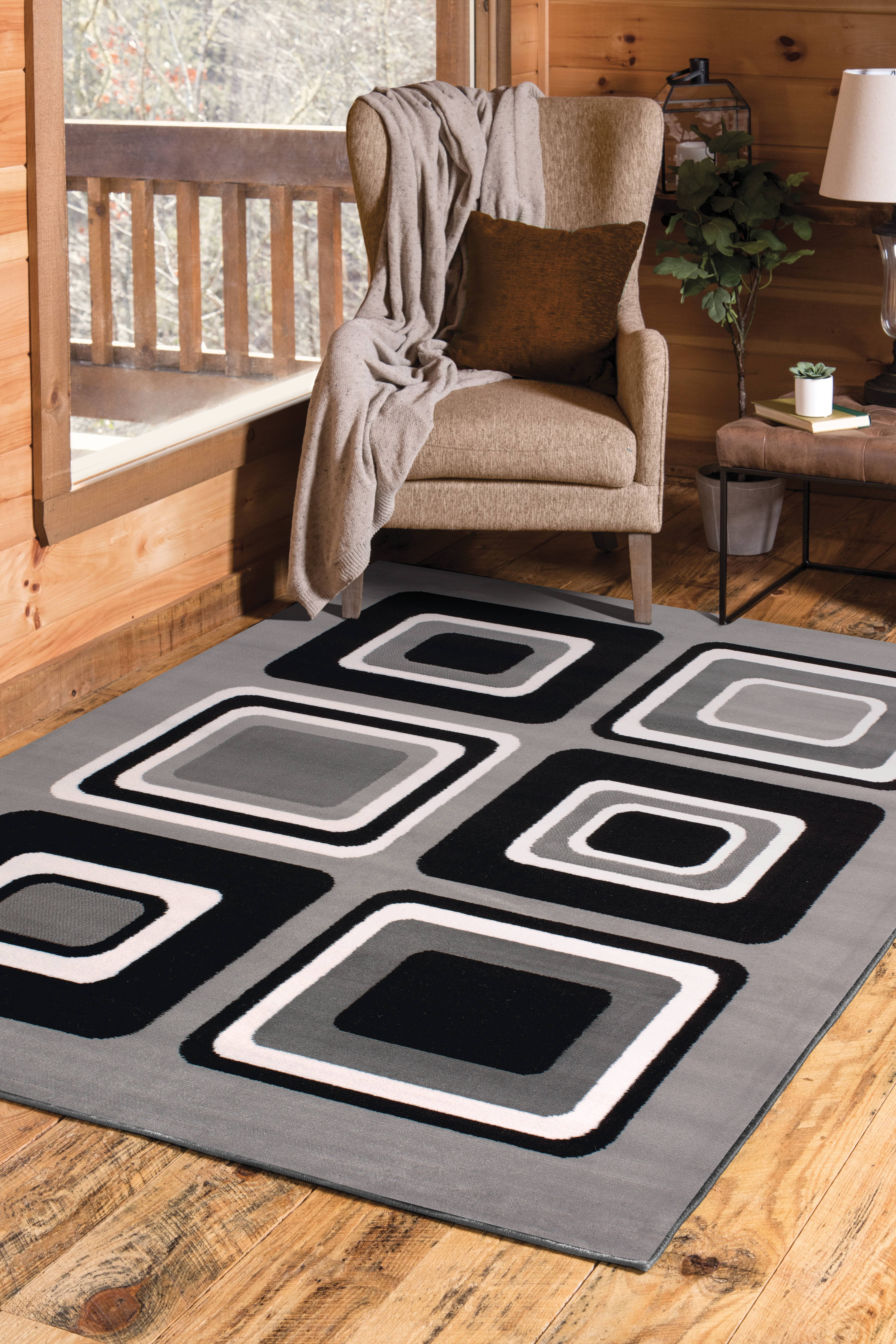 United Weavers Plaza Florence Runner Rug, Geometric Pattern, Silver, 2'3 X 7'2"
