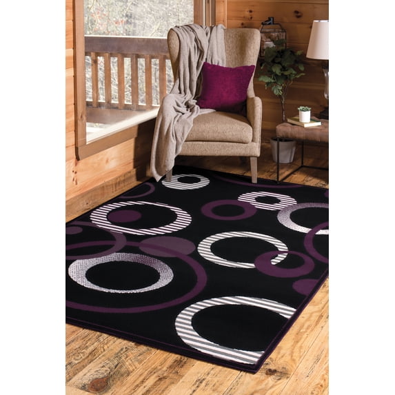 United Weavers Plaza Francoise Accent Rug, Geometric Pattern, Plum, 1'11" X 3'3"