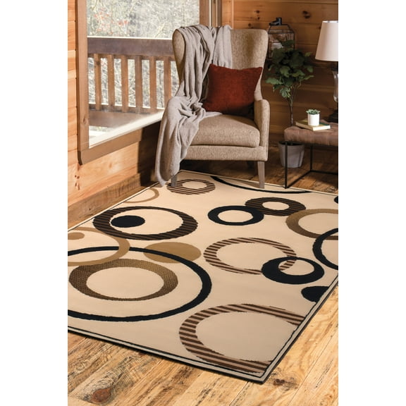 United Weavers Plaza Francoise Area Rug, Geometric Pattern, Ivory, 5'3" x 7'2"