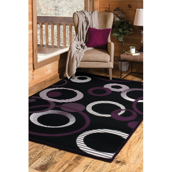 United Weavers Plaza Francoise Area Rug, Geometric Pattern, Plum, 7'10" X 10'6"