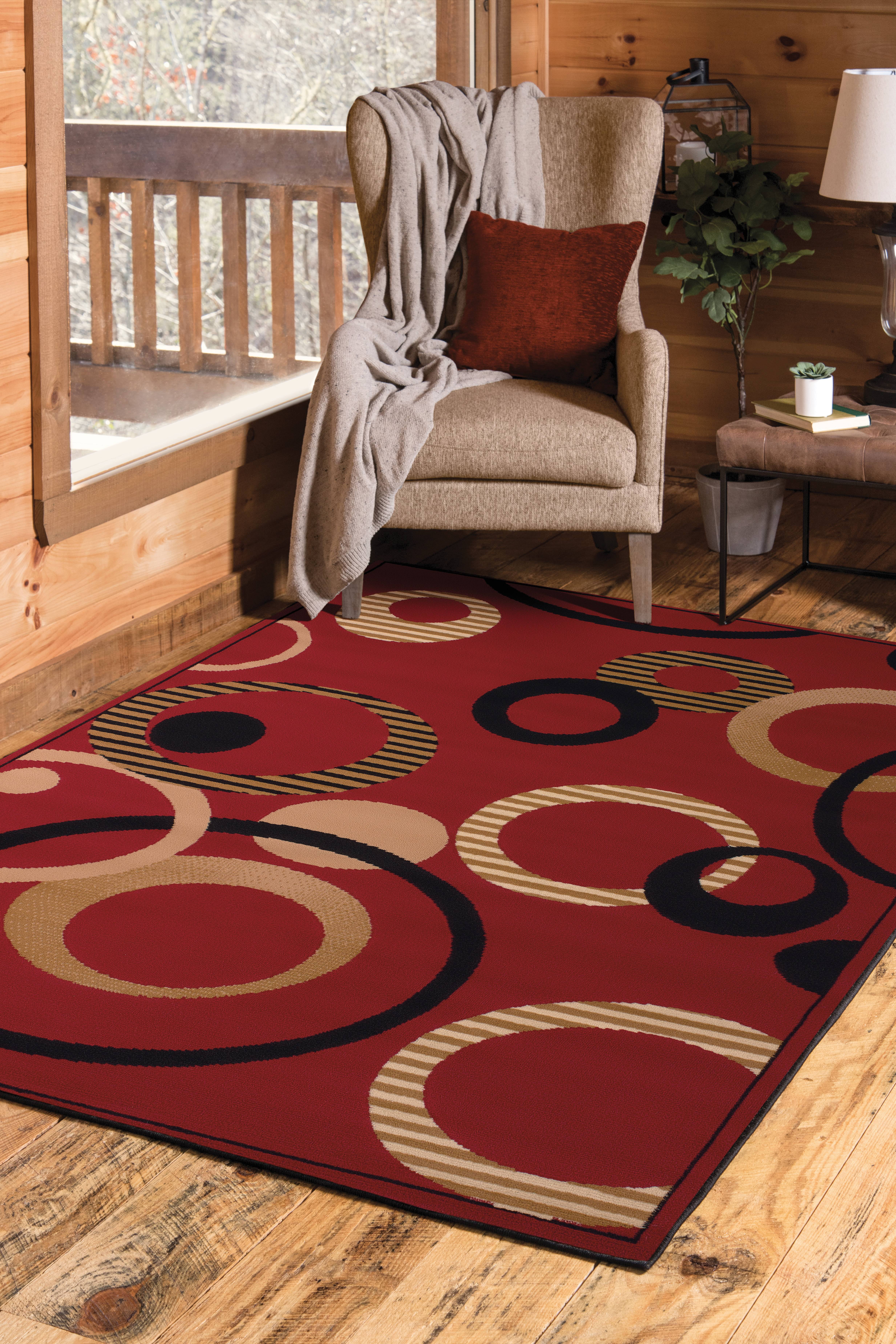 United Weavers Plaza Francoise Area Rug, Geometric Pattern, Red, 7'10" X 10'6"