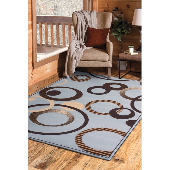 United Weavers Plaza Francoise Runner Rug, Geometric Pattern, Blue, 2'3 X 7'2"