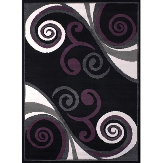United Weavers Plaza Gabriela Area Rug, Geometric Pattern, Black, 5'3" x 7'2"
