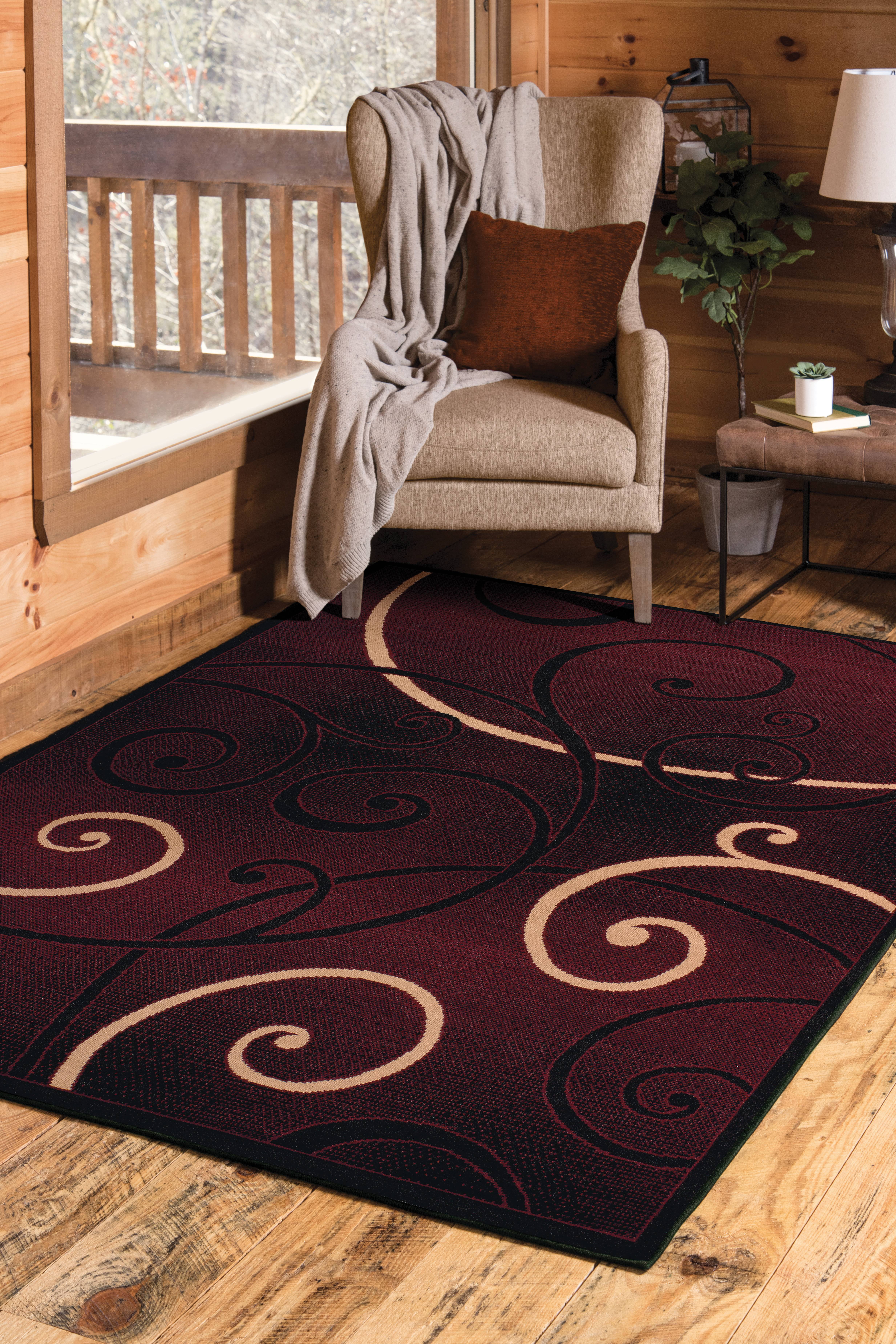 United Weavers Plaza Gigi Runner Rug, Geometric Pattern, Burgundy, 2'3 X 7'2"