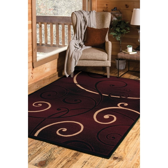 United Weavers Plaza Gigi Runner Rug, Geometric Pattern, Burgundy, 2'3 X 7'2"