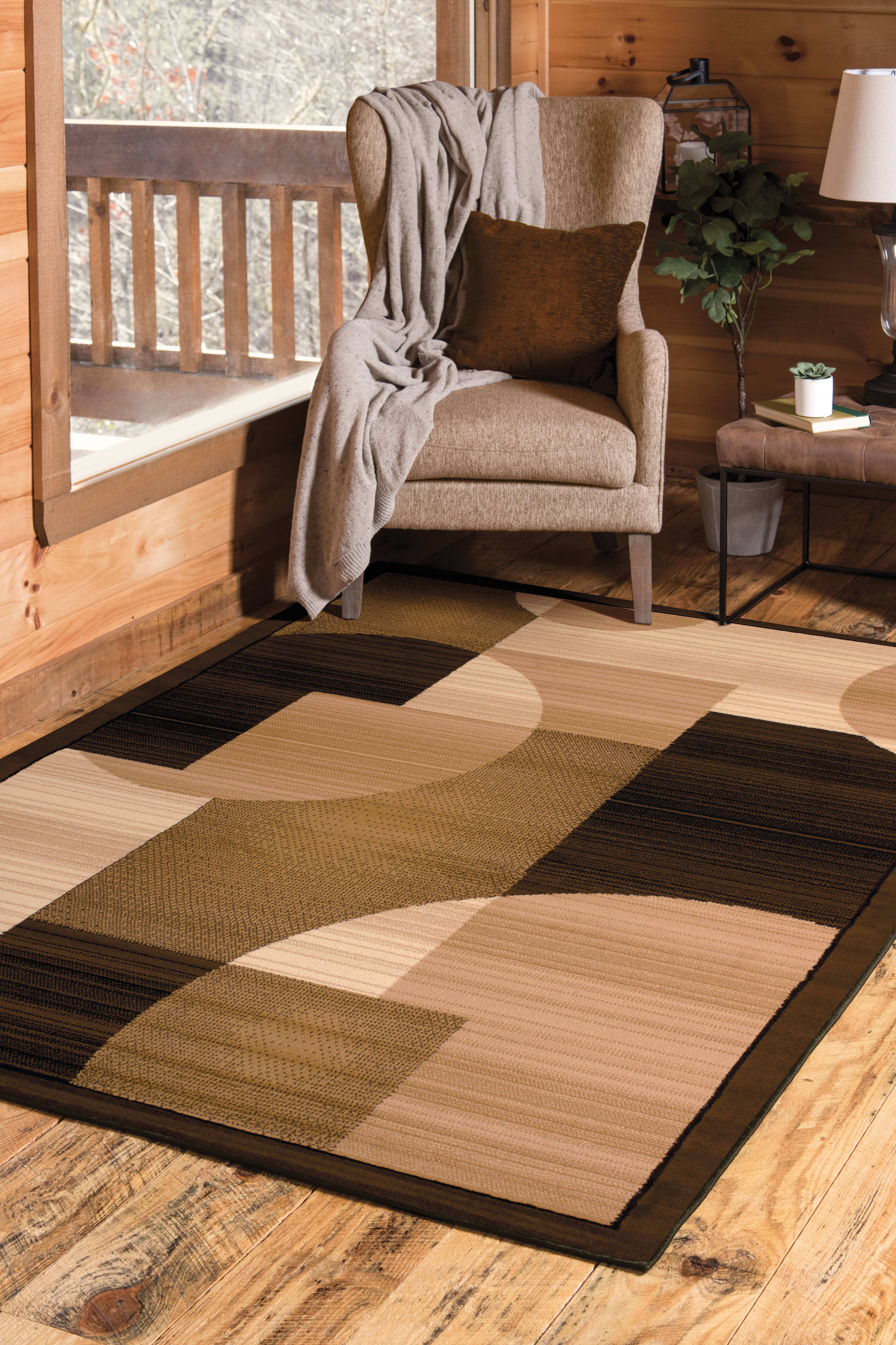 United Weavers Plaza Gisela Runner Rug, Geometric Pattern, Brown, 2'3 X 7'2"