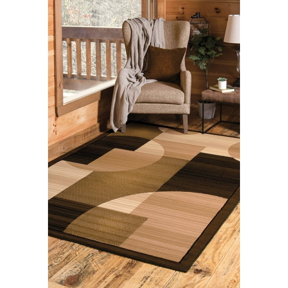United Weavers Plaza Gisela Runner Rug, Geometric Pattern, Brown, 2'3 X 7'2"