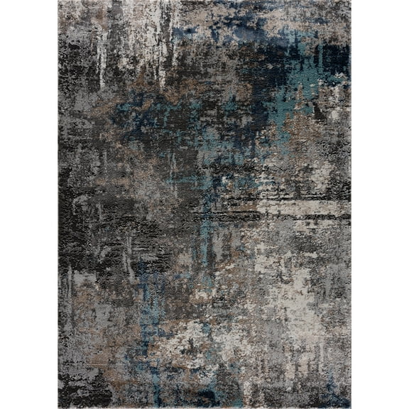United Weavers Portsmouth Modern Fusion Blue Accent Rug 1'10" x 3'