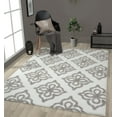 thumbnail image 1 of United Weavers Queensland Akira Geometric Shag Runner Rug, Taupe, 2'7" X 7'2", 1 of 6