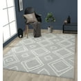 thumbnail image 1 of United Weavers Queensland Kahlil Geometric Shag Runner Rug, Grey, 2'7" X 7'2", 1 of 6