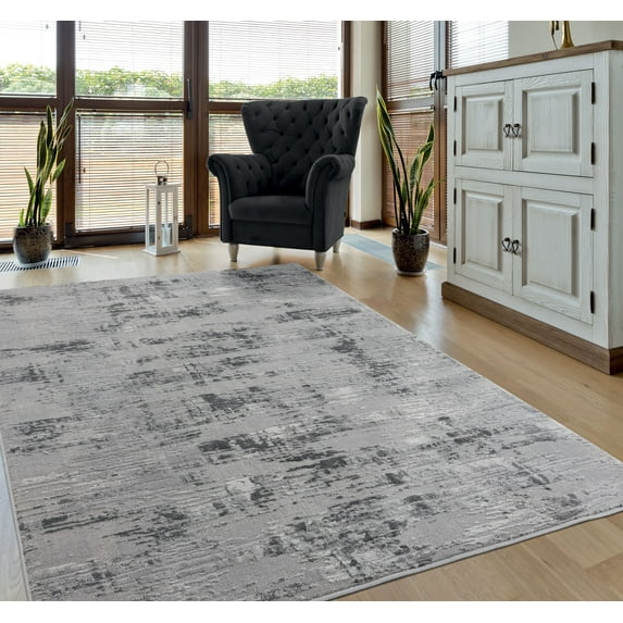 United Weavers Rasbora Altum Contemporary Abstract Area Rug, Grey, 12'6" x 15'