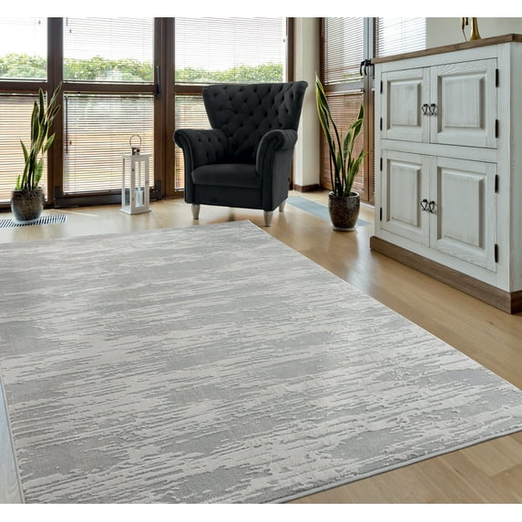 United Weavers Rasbora Altum Contemporary Abstract Area Rug, Grey, 9'10" x 13'2"