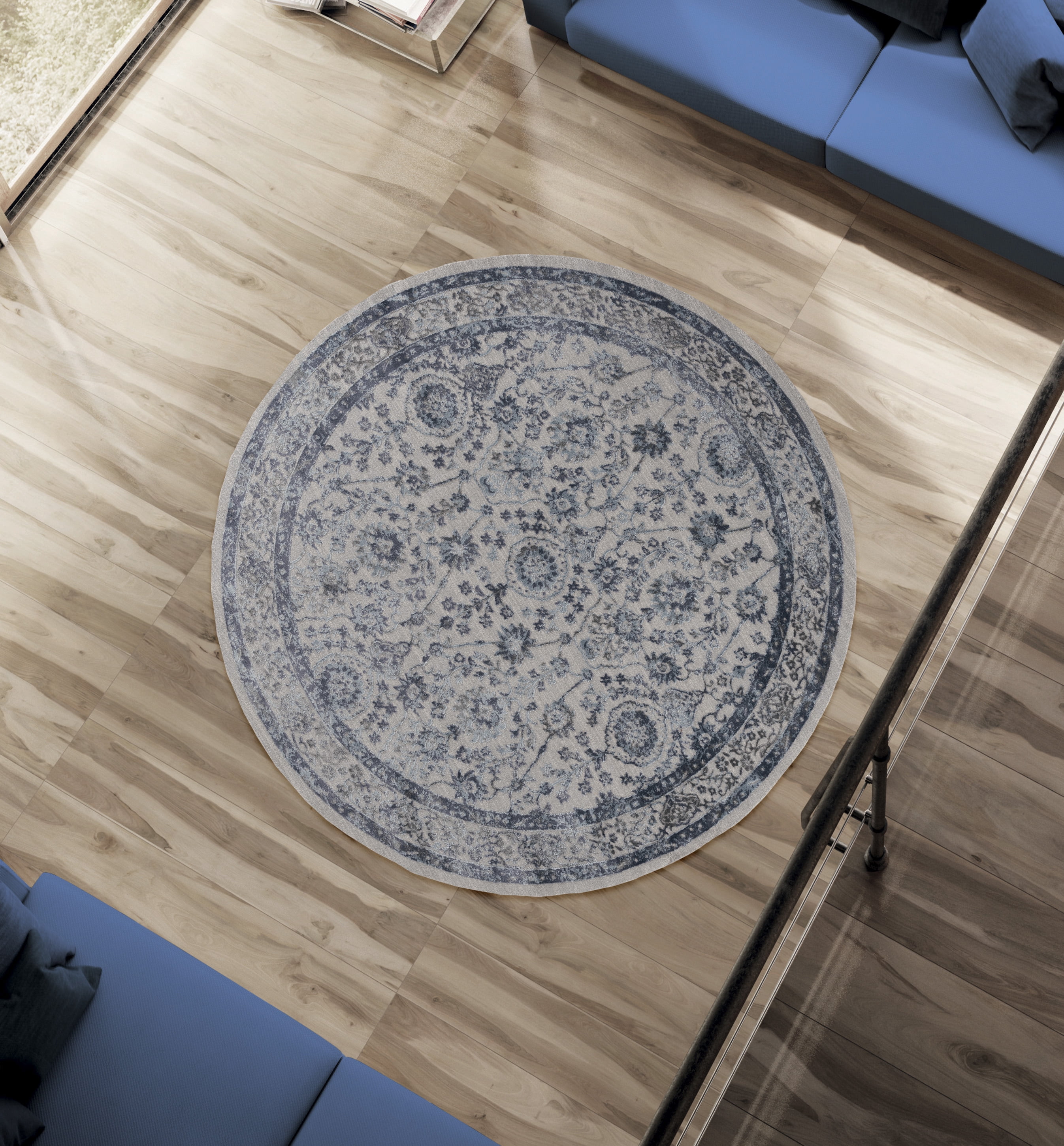 United Weavers Rasbora Arowana Traditional Bordered Area Rug, Blue, 7'10" x 10'6"