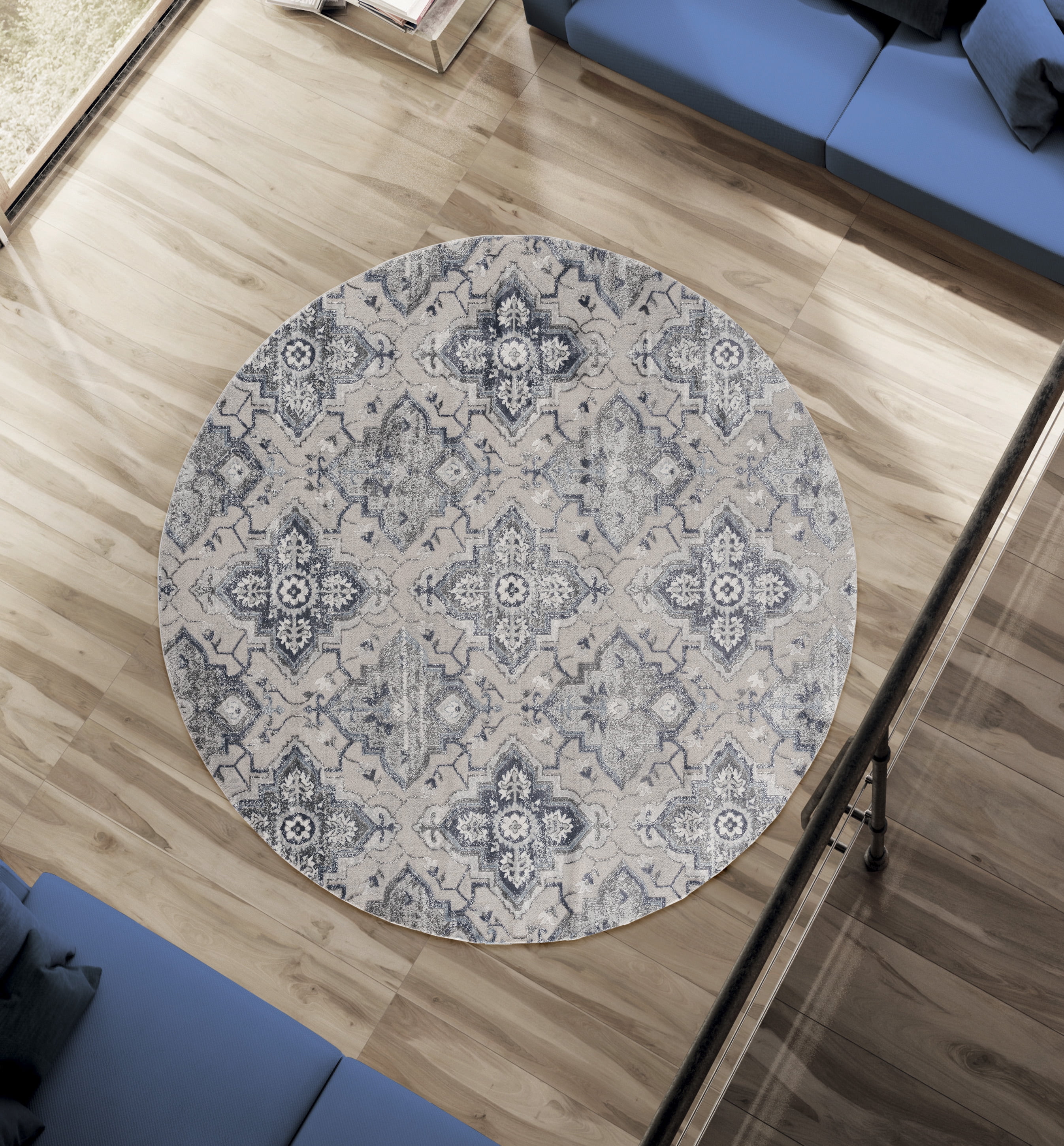 United Weavers Rasbora Dorsey Contemporary Geometric Area Rug, Blue, 7'10" x 10'6"