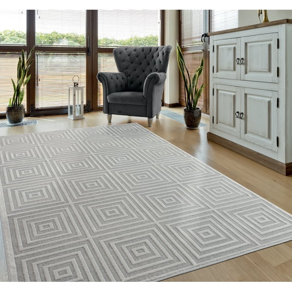 United Weavers Rasbora Piraya Contemporary Geometric Accent Rug, Sand, 1'11" x 3'