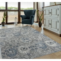 United Weavers Rasbora Sailfin Transitional Floral Area Rug, Blue, 7'10" x 7'10"