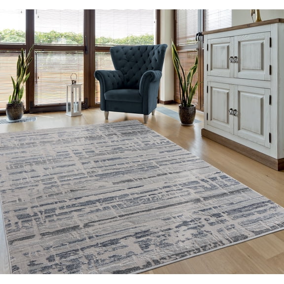 United Weavers Rasbora Sierra Contemporary Abstract Runner Rug, Blue, 2'7" x 7'2"