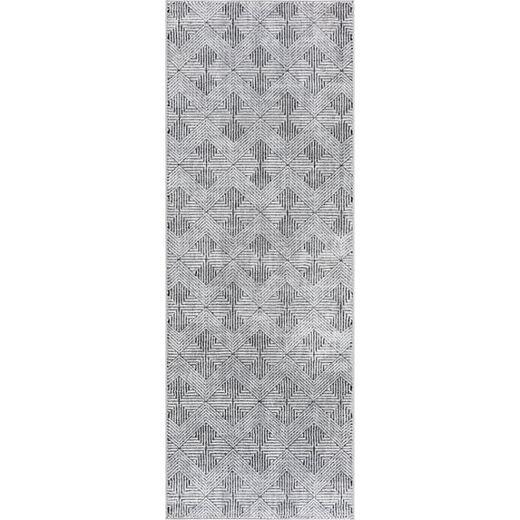 United Weavers Reserve La Luna Black Runner Rug 2'7" x 7'2"