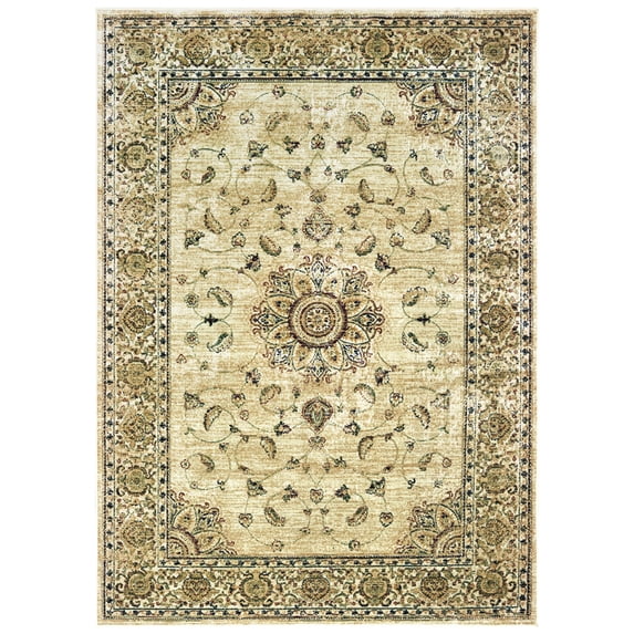 United Weavers Royalton Area Rug 853 10115 Dover Ivory Floral Medallion 2' 7" x 19' 8" Rectangle