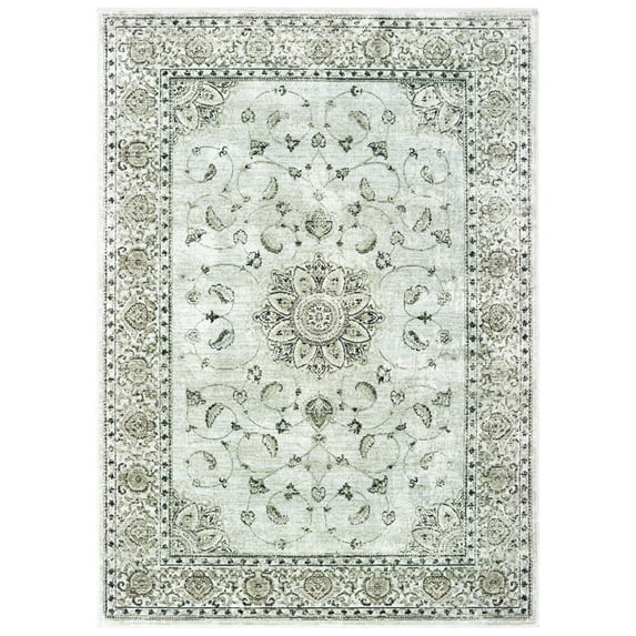 United Weavers Royalton Area Rug 853 10127 Dover Sand Rings Floral 2' 7" x 19' 8" Rectangle