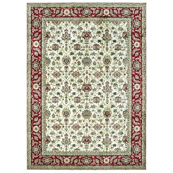 United Weavers Royalton Area Rugs - 853 10515 Traditional Oriental Ivory Petals Ovals Blossoms Iris Rug