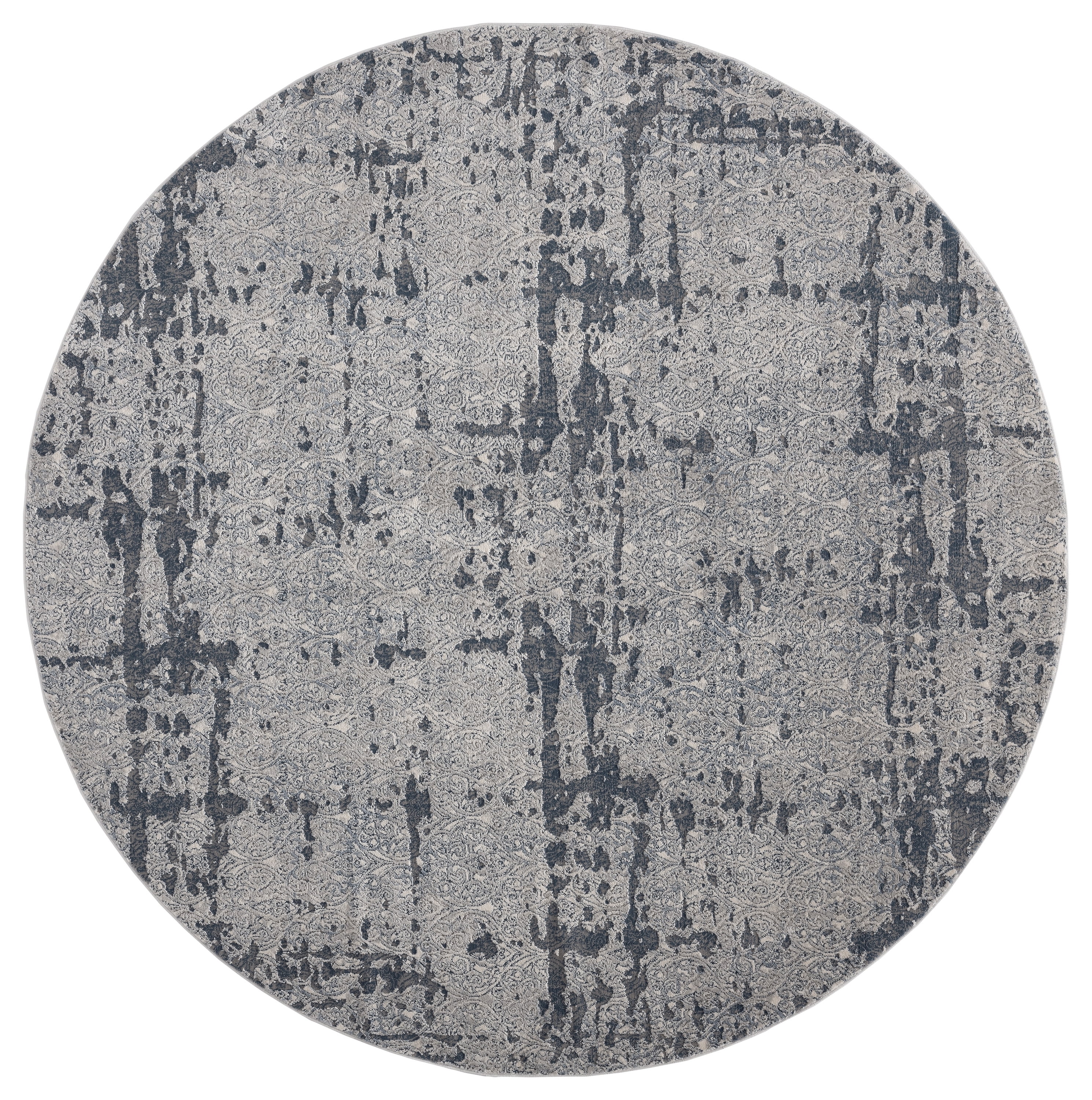 United Weavers Rushmore Van Modern Abstract Round Area Rug, Blue, 7'10" RD