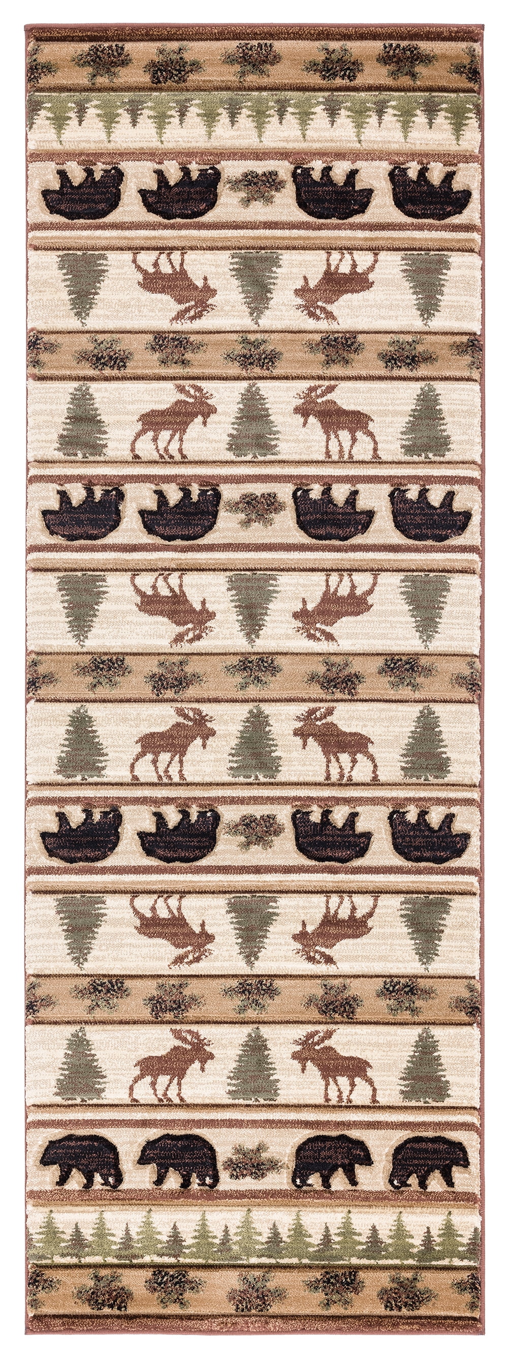 United Weavers Rustic Forest Causey Beige Hand-Carved Area Rug or Runner