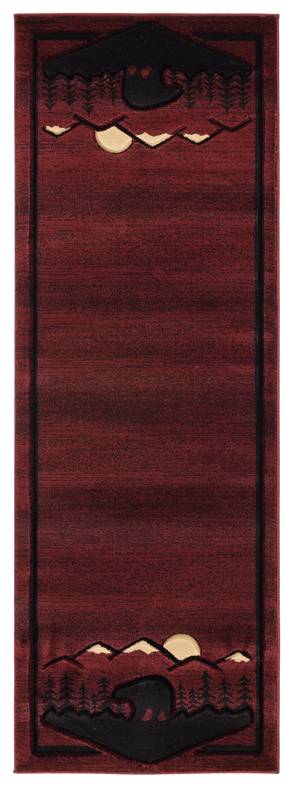 United Weavers Rustic Forest Moon Valley Hand-Carved Area Rug or Runner