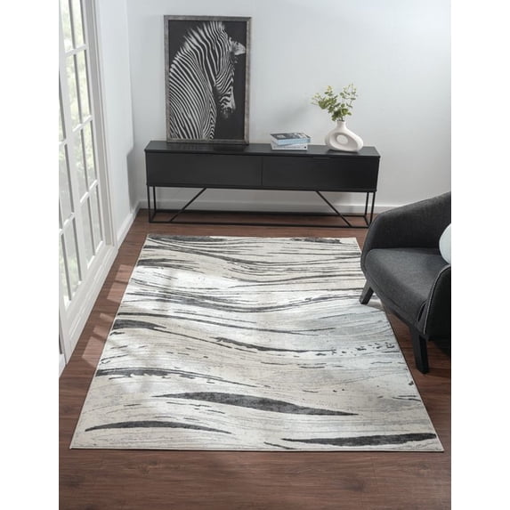 United Weavers Serendipity Luna Modern Abstract Runner Rug, Grey, 2'7" x 7'2"