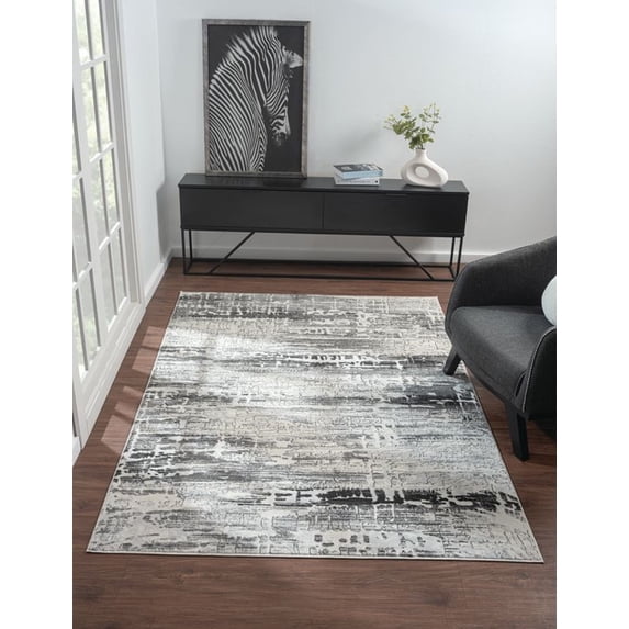 United Weavers Serendipity Noah Modern Abstract Area Rug, Grey, 9'8" X 13'2"