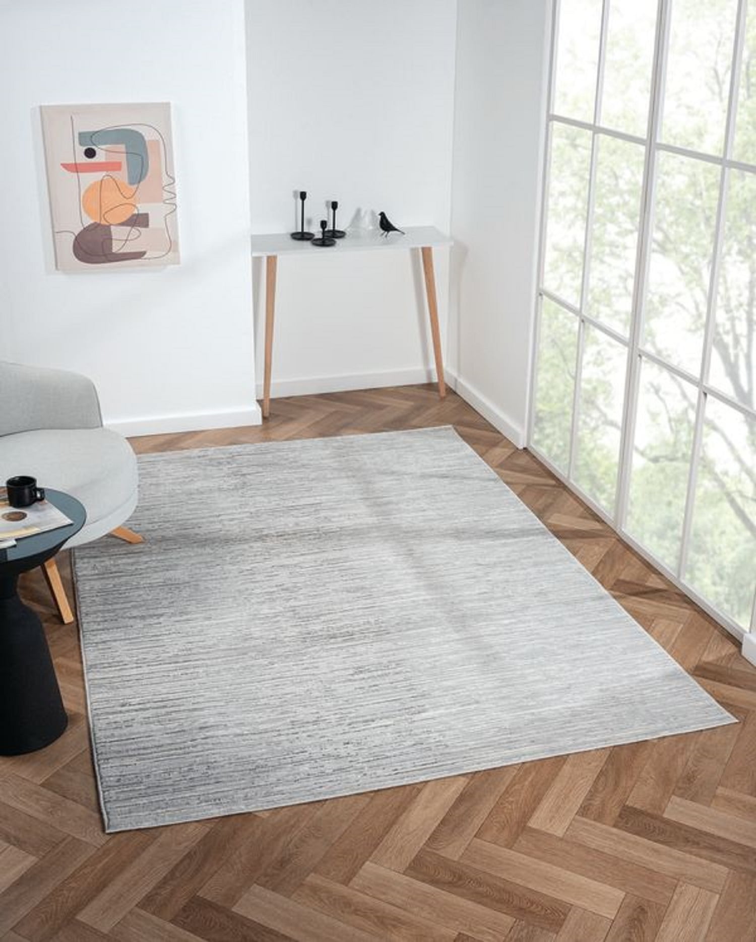 United Weavers Serendipity Otto Modern Abstract Accent Rug, Grey, 1'10" x 3'