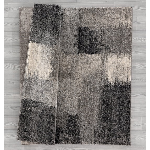 United Weavers Serenity Area Rug 403-10372 Auroa Grey Blocks Cubes 1'10" x 7'2" Rectangle