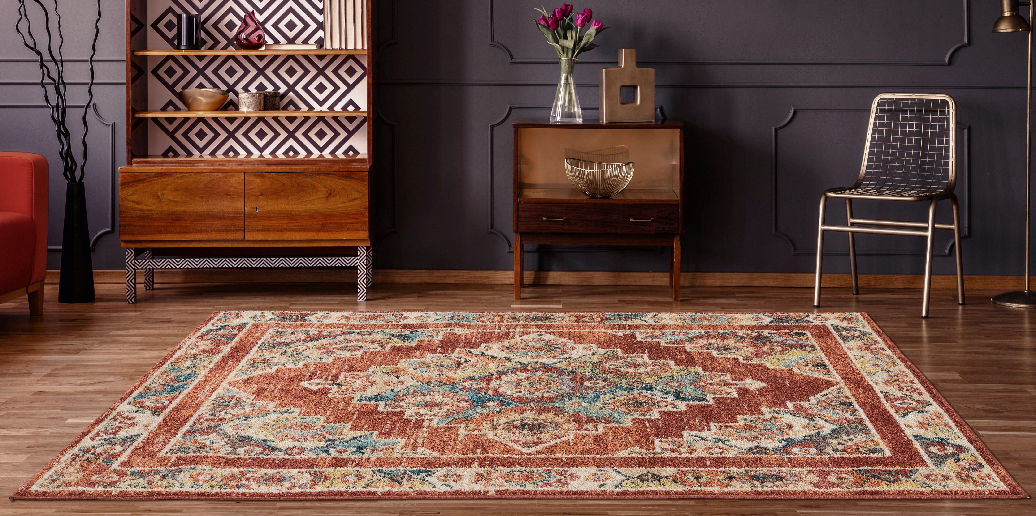 United Weavers Storybrooke Annabeth Oriental Brick Woven Olefin/Frieze Area Rug or Runner