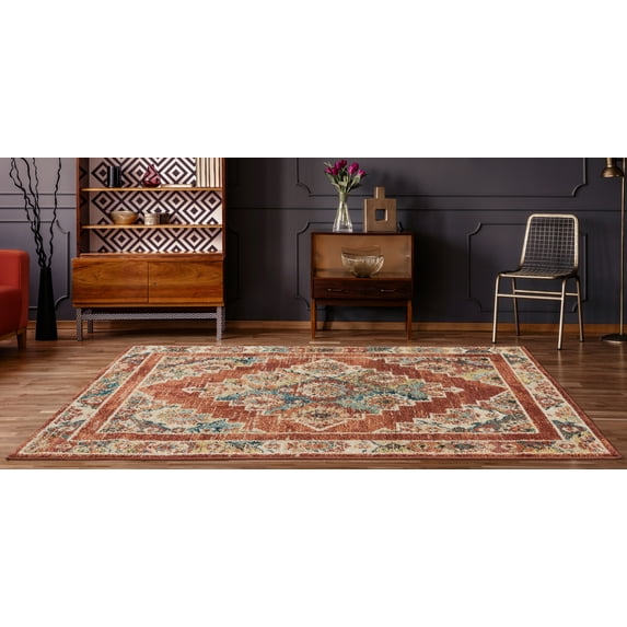 United Weavers Storybrooke Annabeth Oriental Brick Woven Olefin/Frieze Area Rug or Runner