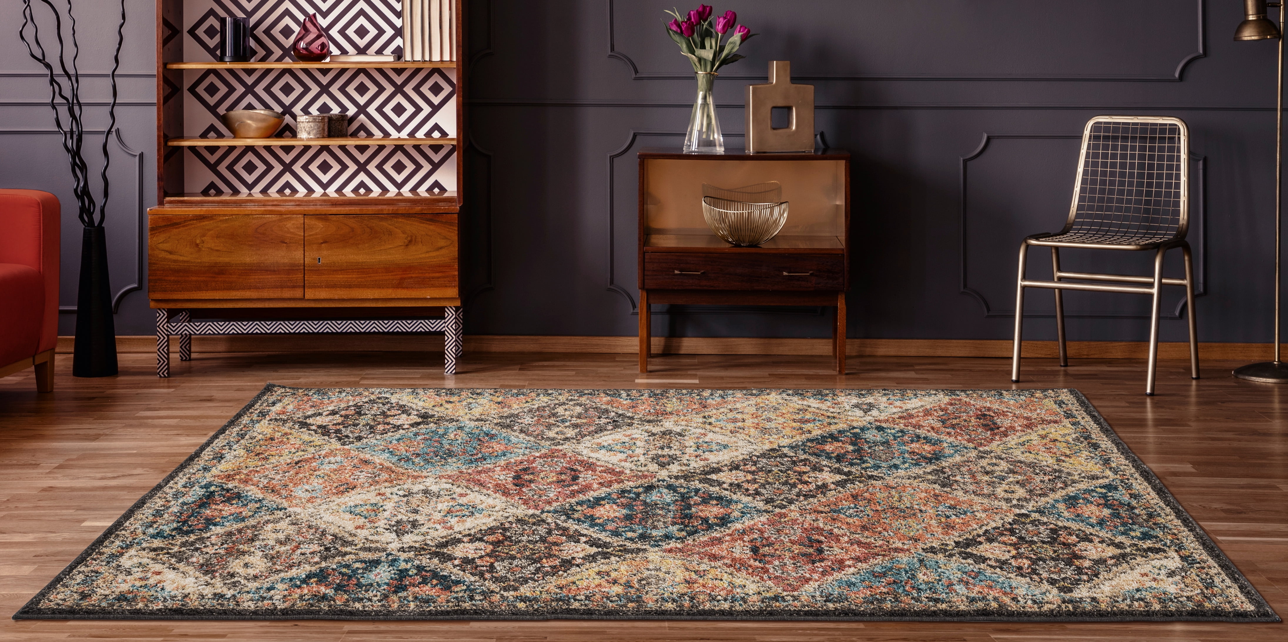 United Weavers Storybrooke Eden Trellis Multi Woven Olefin/Frieze Area Rug or Runner