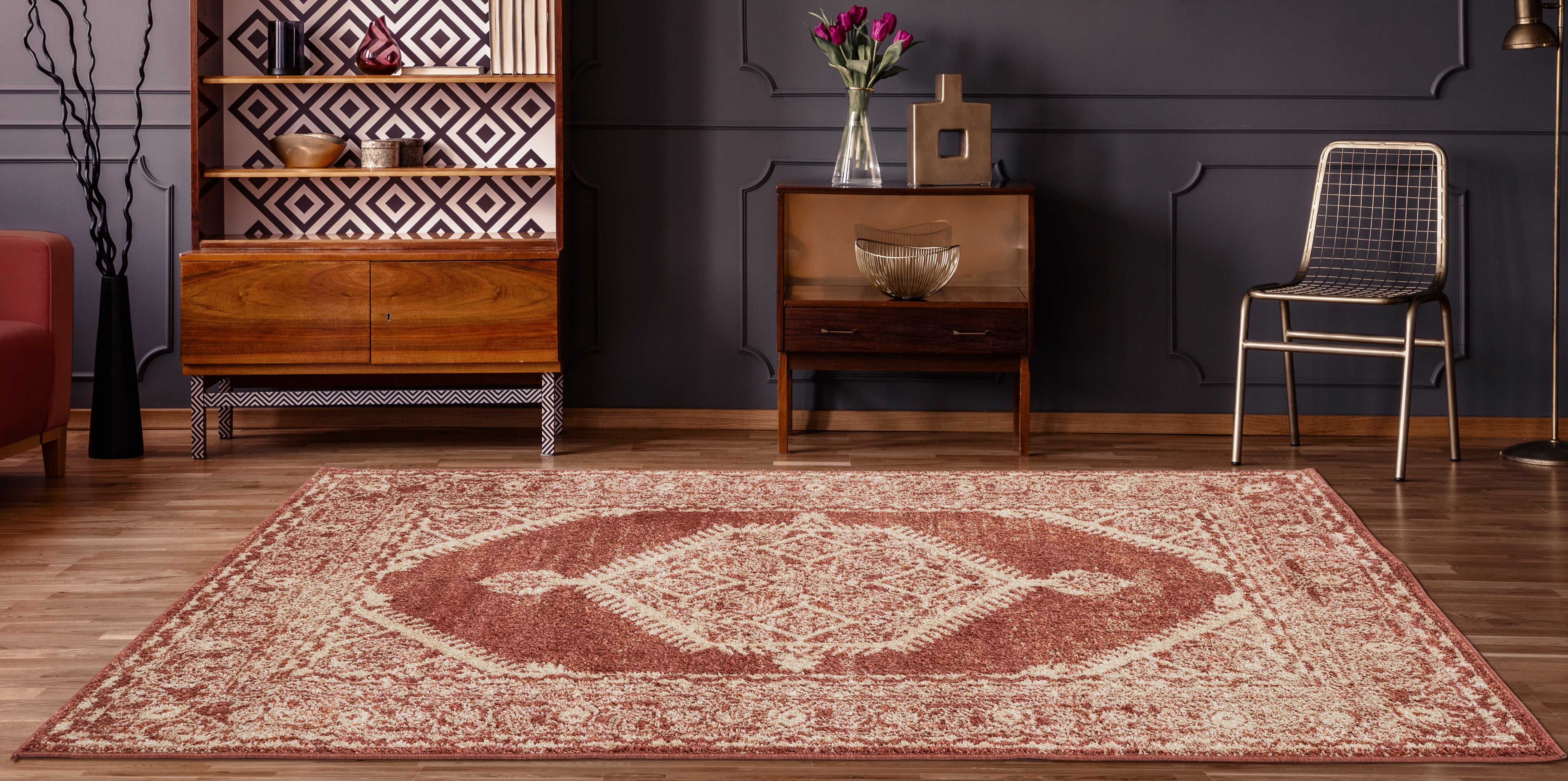 United Weavers Storybrooke Rotorua Oriental Brick Woven Olefin/Frieze Area Rug or Runner